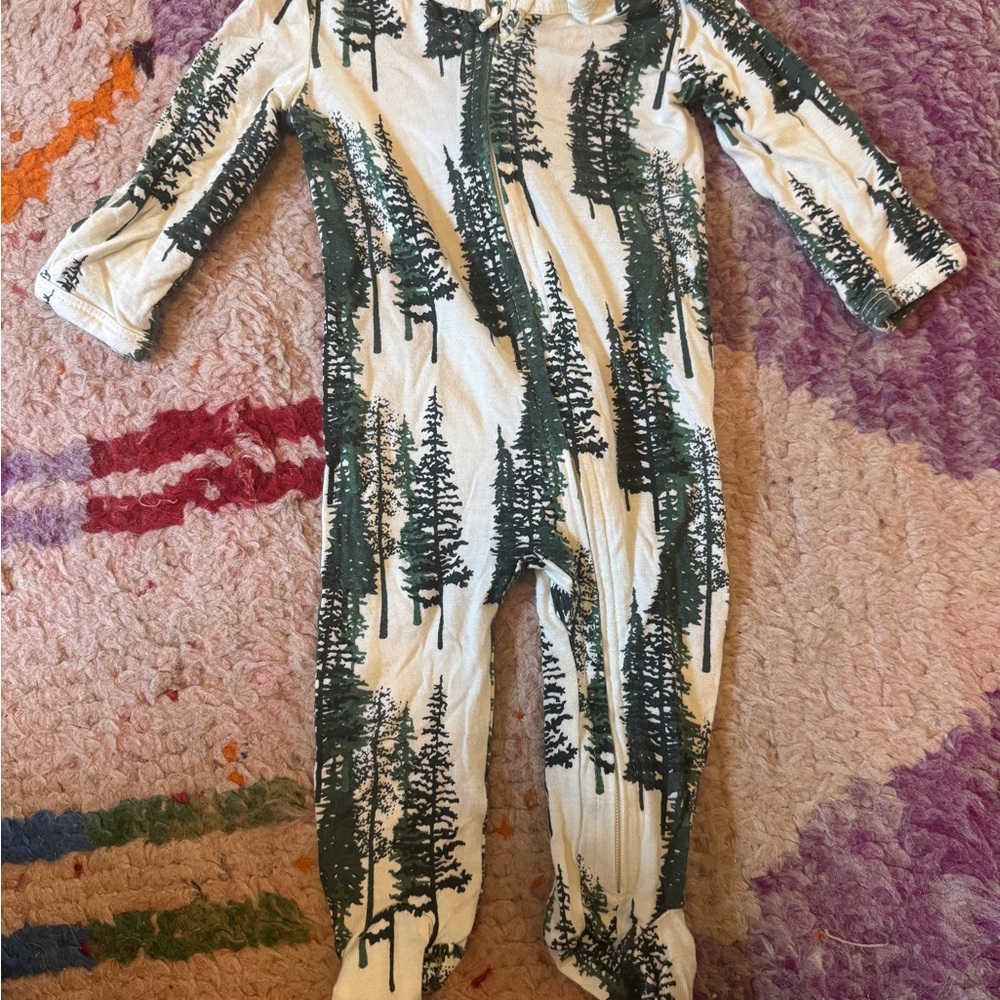 Kate Quinn Forest Print newborn footies